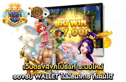 เว็บตรงสิงคโปร์แท้ ระบบใหม่ รองรับ wallet ไม่มีธนาคาร ก็เล่นได้